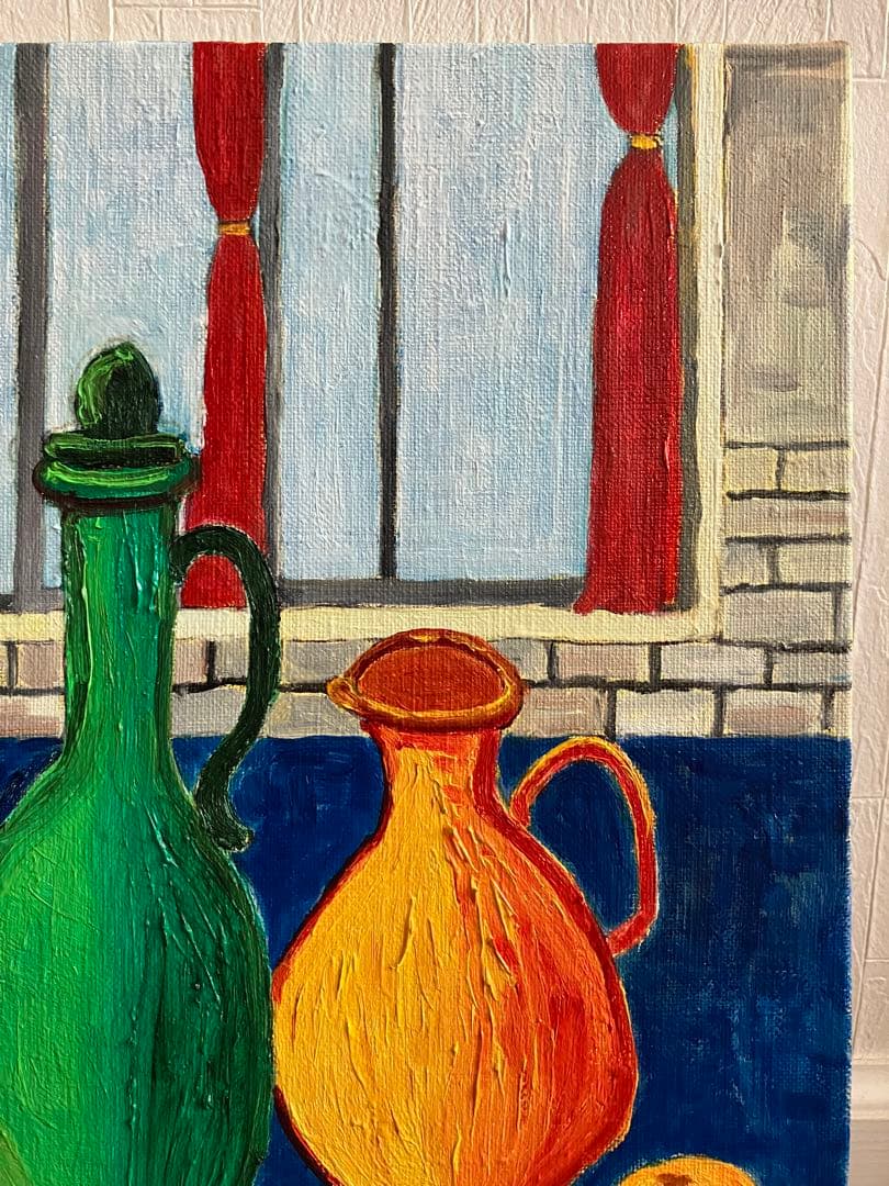 絵画　油絵　静物画　F4  美しい日