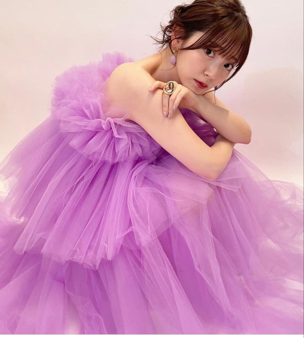 カラードレス チュールドレス ピンク 結婚式 ウェディング