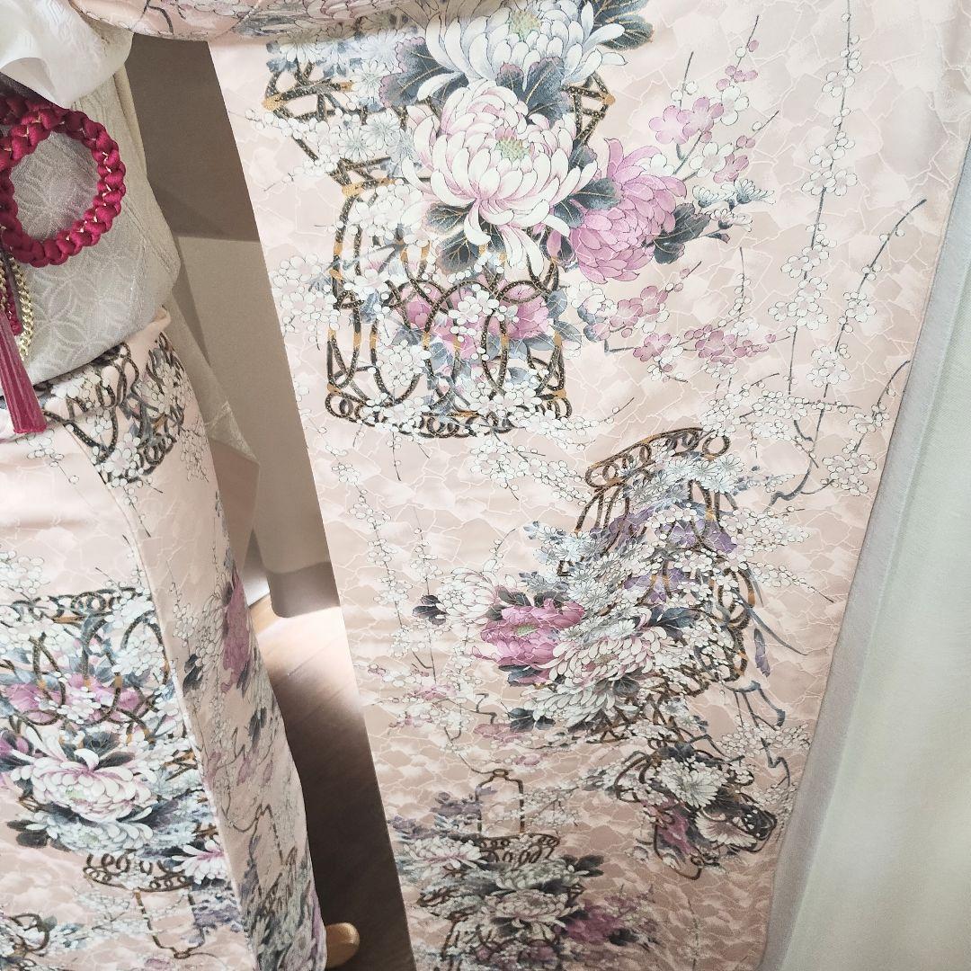 成人式正絹振袖フルセット　ベビーピンク　豪華　華やか　清楚　姫系　可愛い