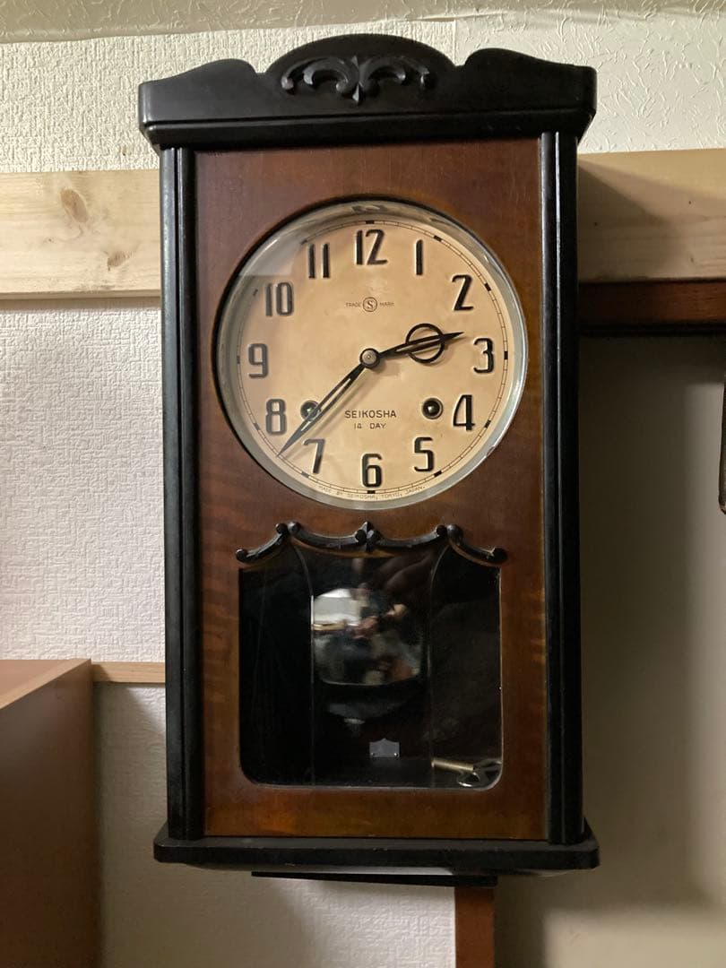 アンティーク 精工舎 宮型本打式 14日巻ボンボン時計
