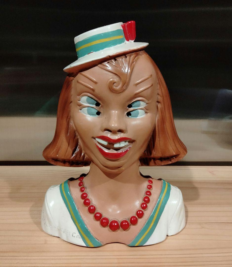 スペシャル　女性 ビンテージ　四つ目　4つ目　置物　ミッドセンチュリー　酔っ払い