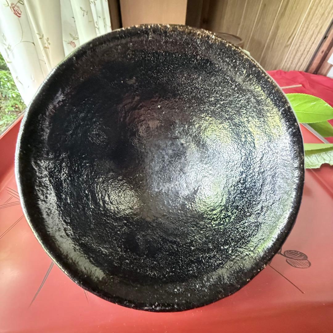 超限定リリース‼︎黒茶盌の佳品‼️井戸茶盌　在銘　楽　作者詳細不明1客