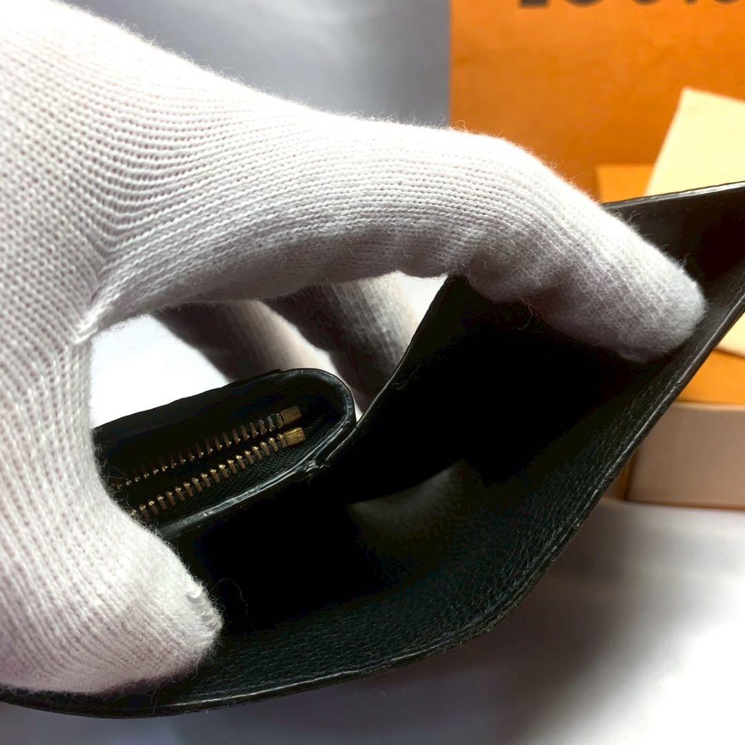 【新型】ルイヴィトン アンプラント クレア ブラック 二つ折り財布　RFID搭載