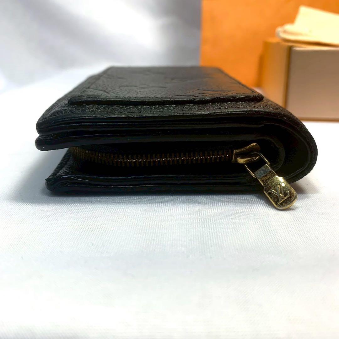 【新型】ルイヴィトン アンプラント クレア ブラック 二つ折り財布　RFID搭載