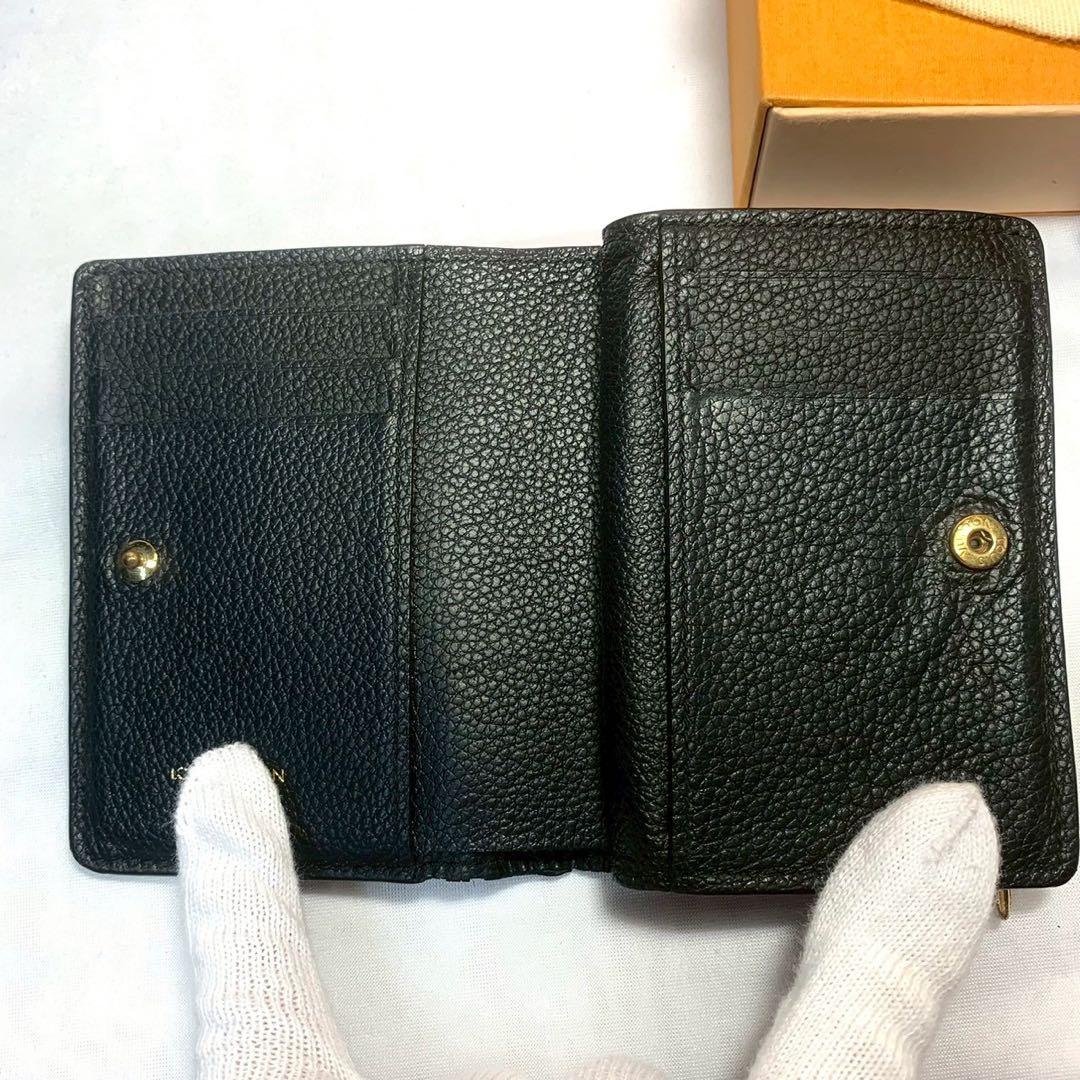 【新型】ルイヴィトン アンプラント クレア ブラック 二つ折り財布　RFID搭載