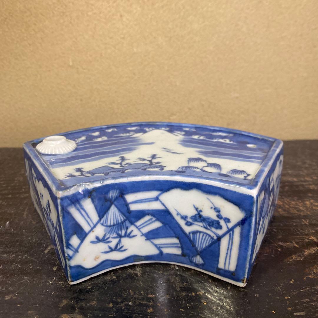 古伊万里扇形酒器