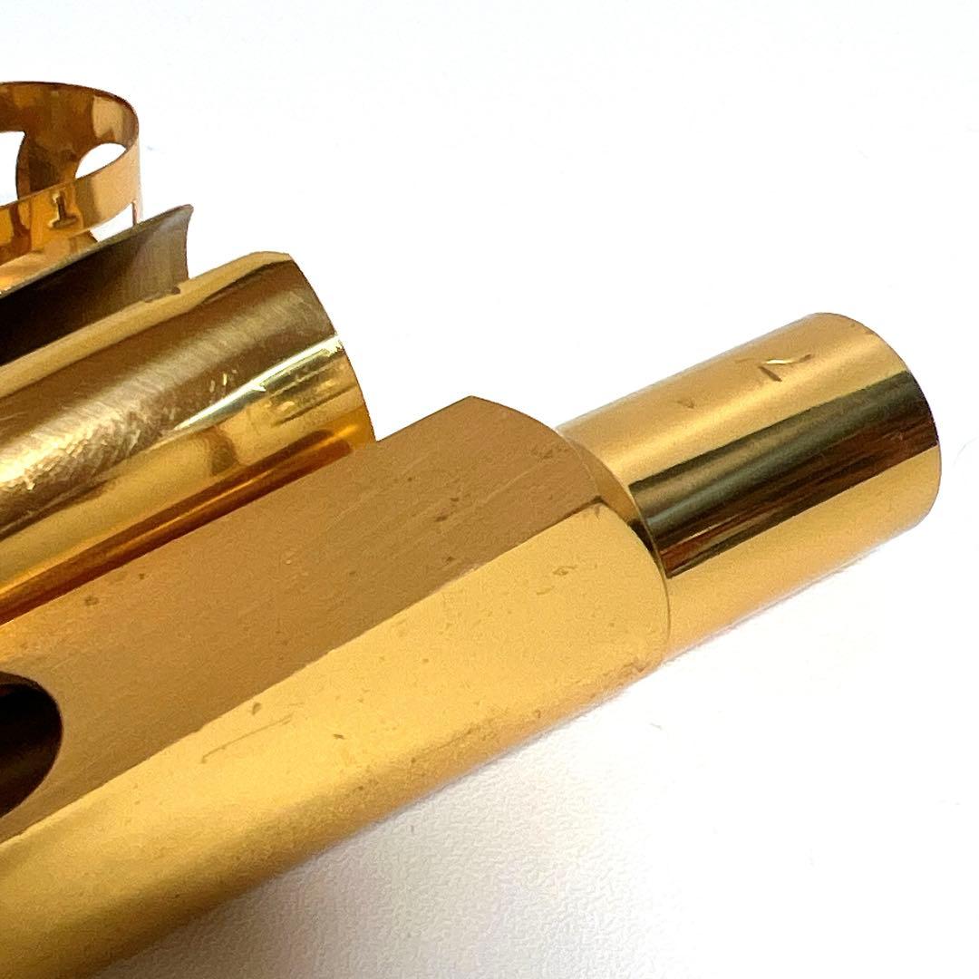 【良品】テナーサックス用 メタルマウスピース ゴールド　リガチャー　83g