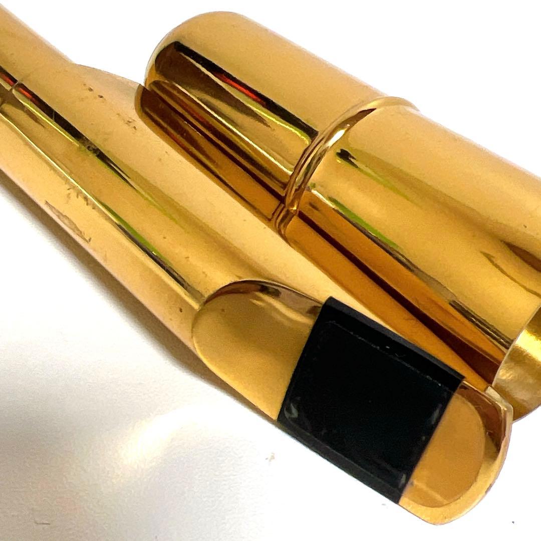 【良品】テナーサックス用 メタルマウスピース ゴールド　リガチャー　83g