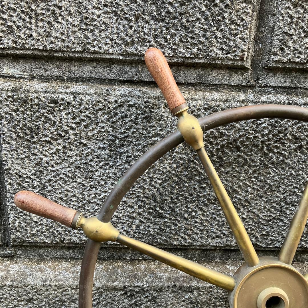 希少　船舶　John Hastie & Co. Ltd 舵輪　アンティーク　真鍮
