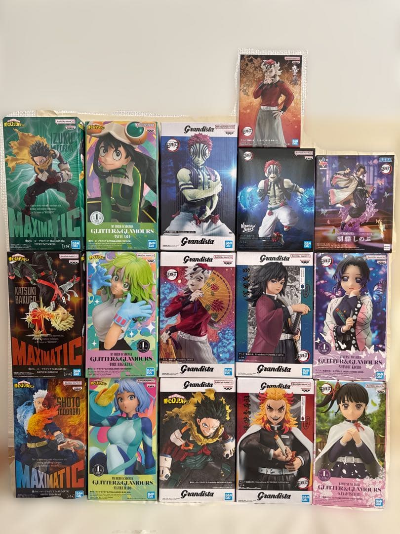 【開封品】人気アニメ プライズフィギュアまとめ売り　25点セット　鬼滅の刃　他
