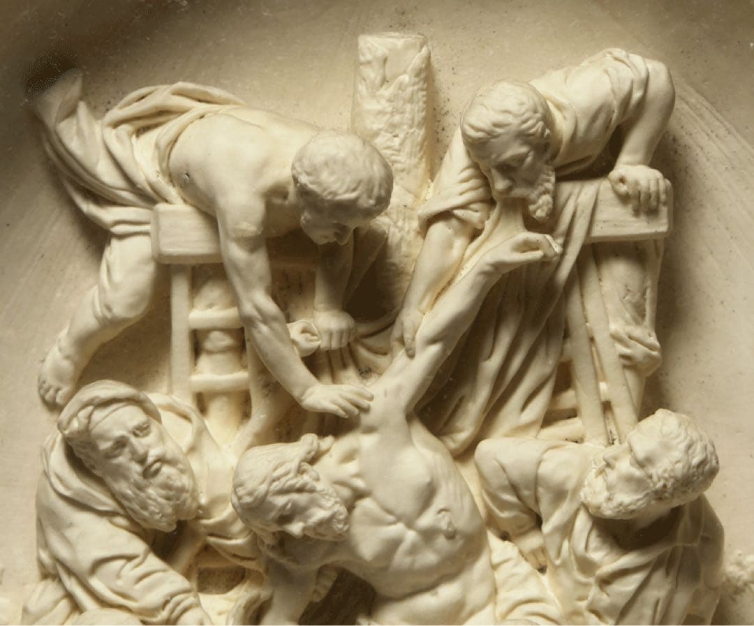 【十字架降架　E.カシエ作】 メダイヨン　キリスト教美術　ルーベンス