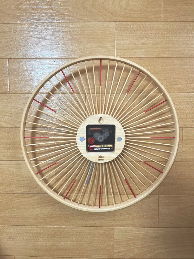バンブーウォールクロック/Bamboo wall clock/壁掛け時計