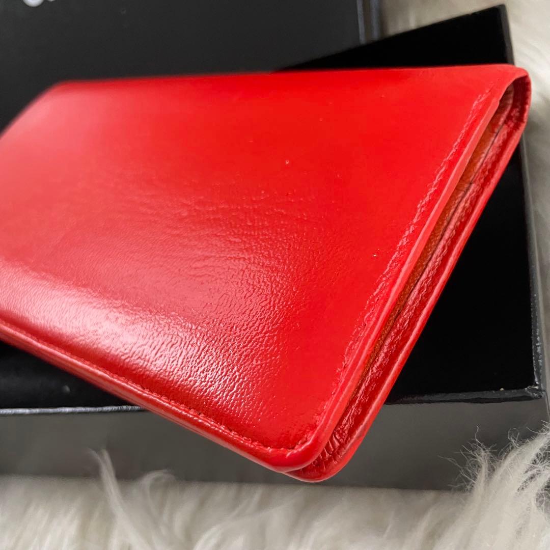シャネル 長財布 ファスナー付き 財布 ココマーク オレンジ CHANEL