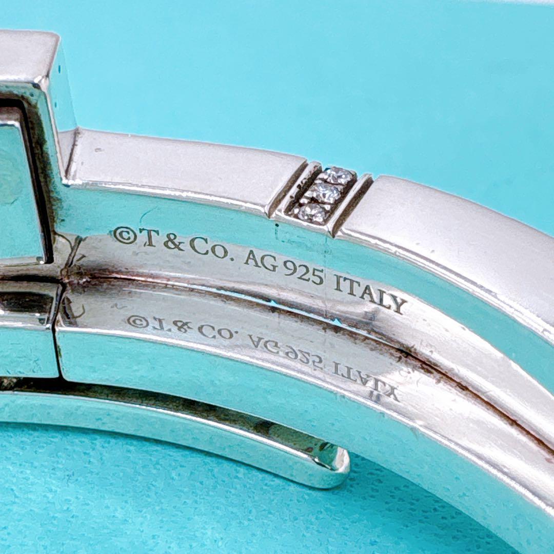 美品レア ティファニー Tスクエア ラップ ブレスレット ダイヤ シルバー925