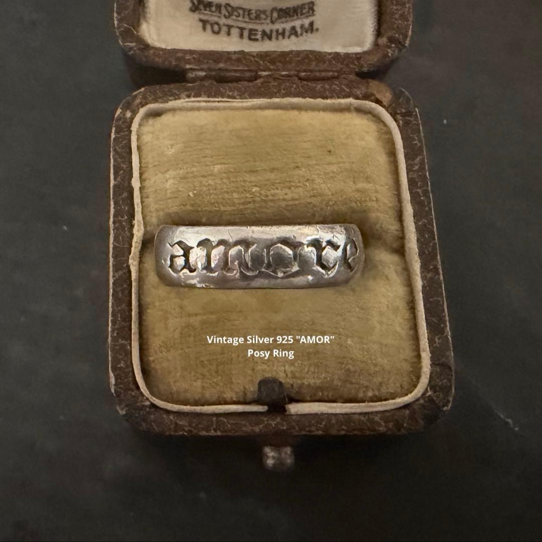 希少　ヴィンテージ　シルバー　925 ポージーリング　アンティーク　愛　アメリカ