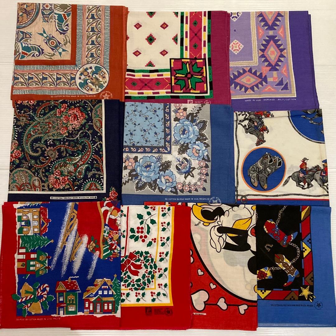 S*S様 80s まとめ売り vintage バンダナ ビンテージ USA製 1