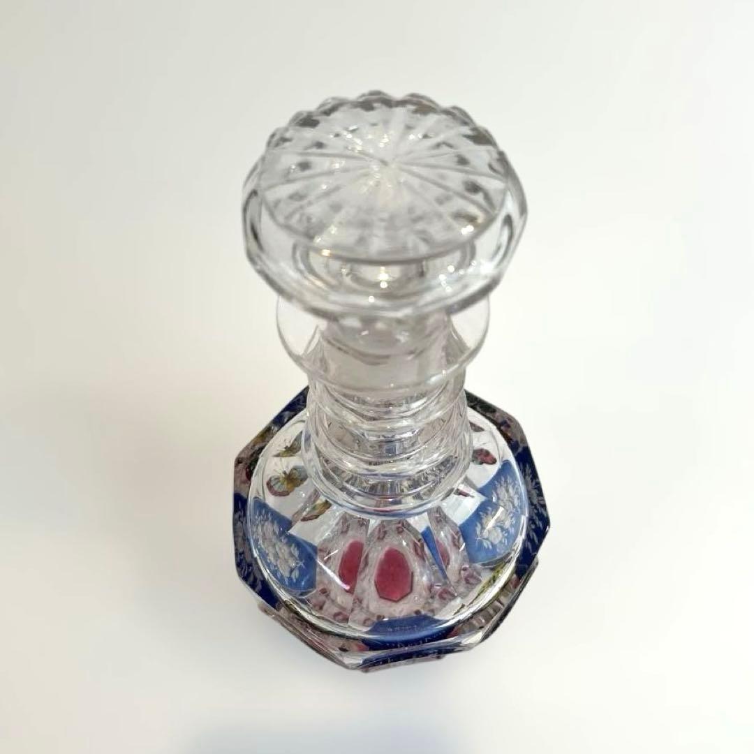 ボヘミアガラス デキャンタ 1930年代西洋 アンティーク クリスタルガラス