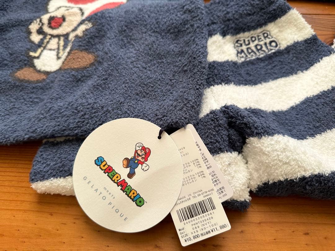 【新品未使用】ジェラートピケ×マリオ キノピオ xxsサイズ ラトル付