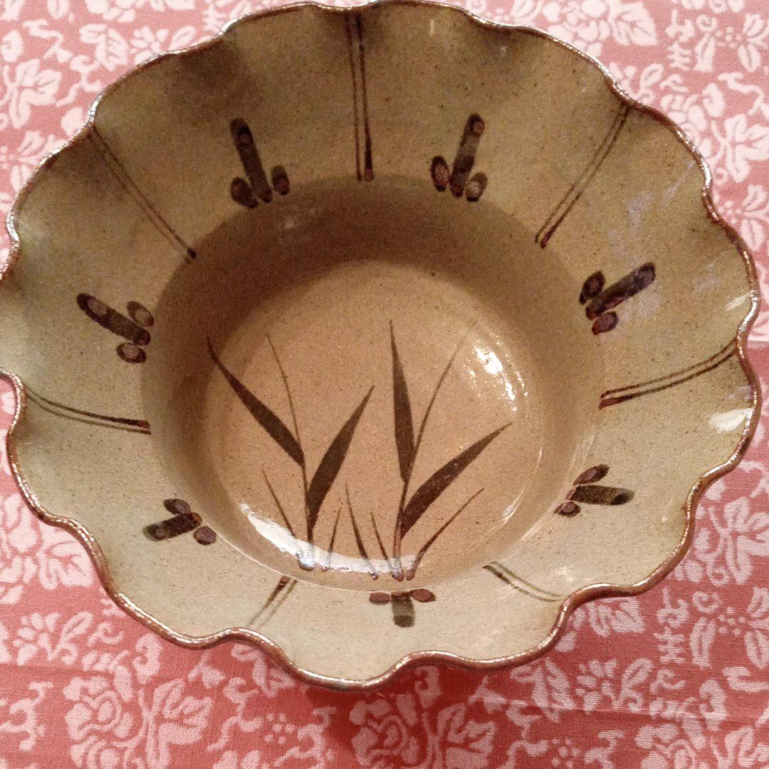 唐津焼　絵唐津輪花鉢