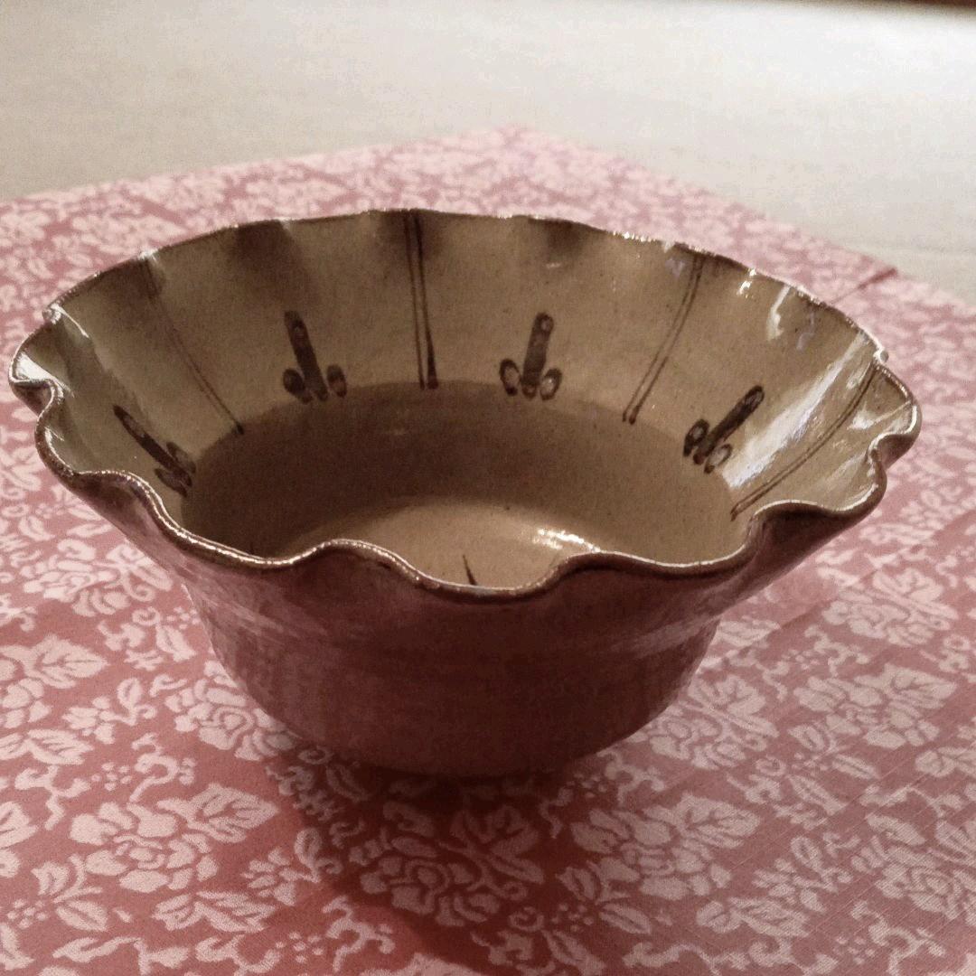 唐津焼　絵唐津輪花鉢