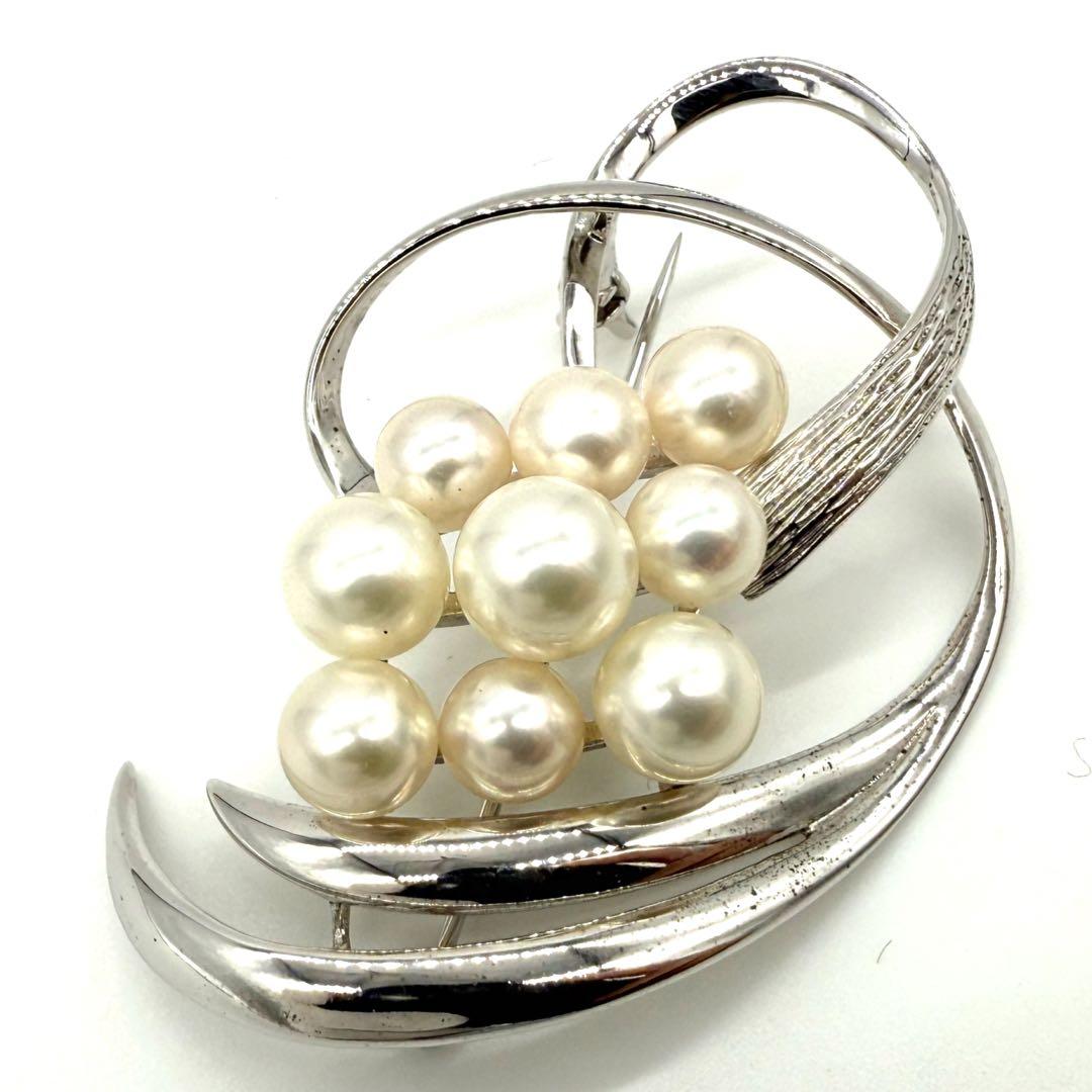 ★良品★MIKIMOTO ミキモト パール ブローチ 刻印あり シルバー製