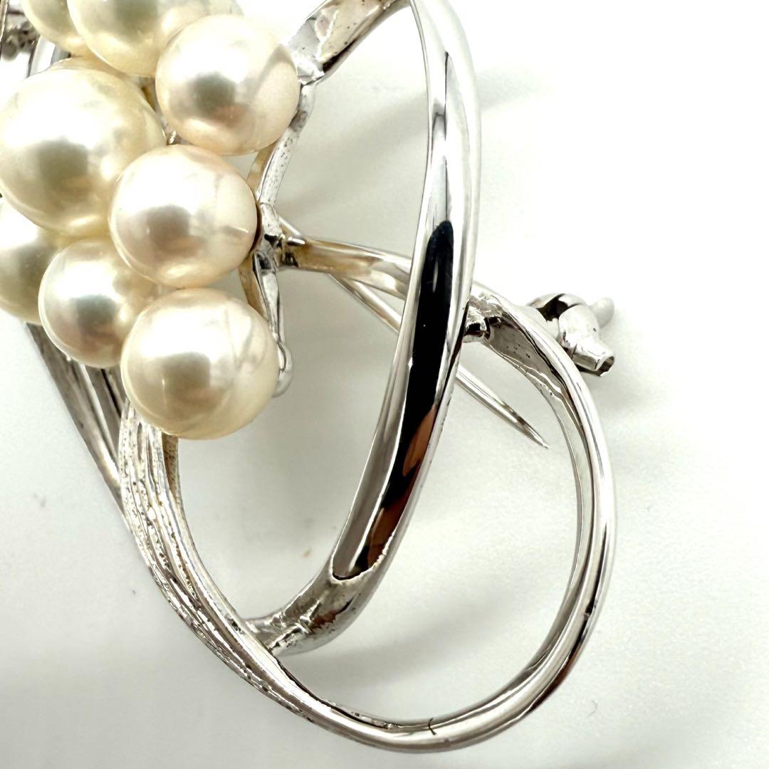 ★良品★MIKIMOTO ミキモト パール ブローチ 刻印あり シルバー製