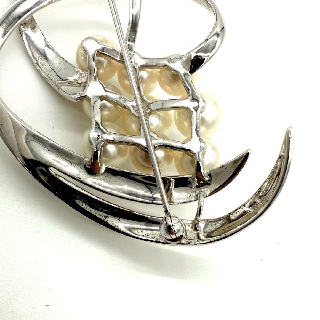 ★良品★MIKIMOTO ミキモト パール ブローチ 刻印あり シルバー製