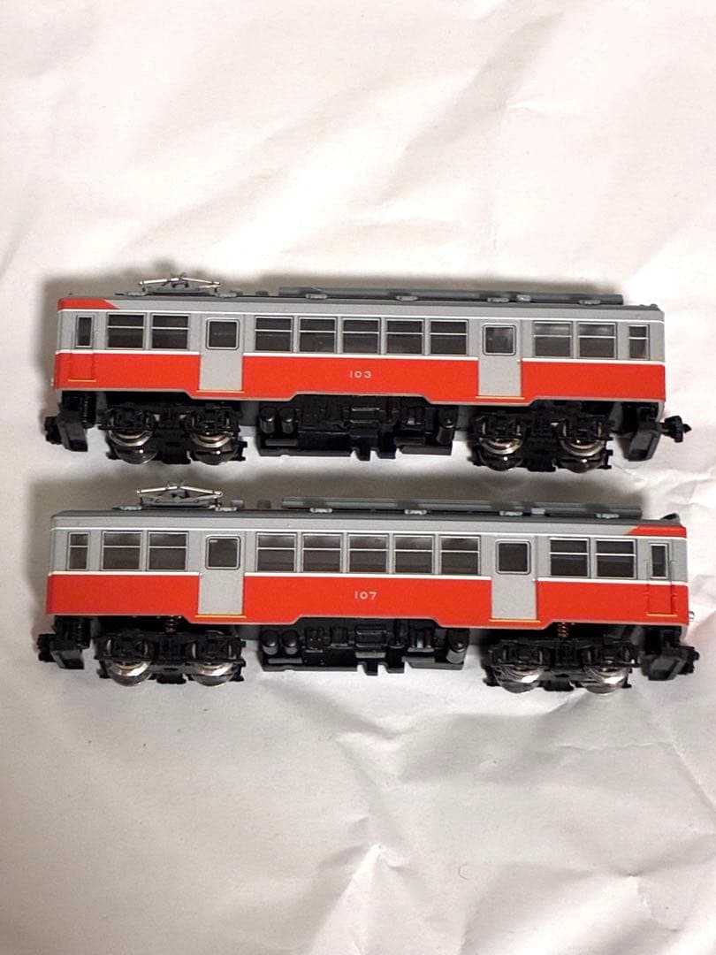 箱根登山鉄道モハ1形 ステンレスドア仕様(2輌セット) ライト点灯動力動作確認済