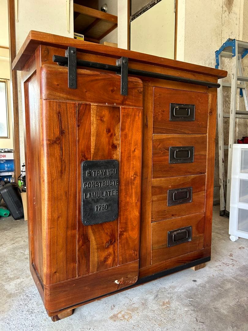 インダストリアル家具 キャビネット チェスト シェルフ ラック 棚 収納 木製