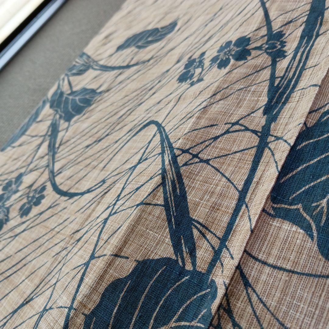 マ*ロ様 竺仙？　奥州小紋風　三越誂え　桜草模様　浴衣単品