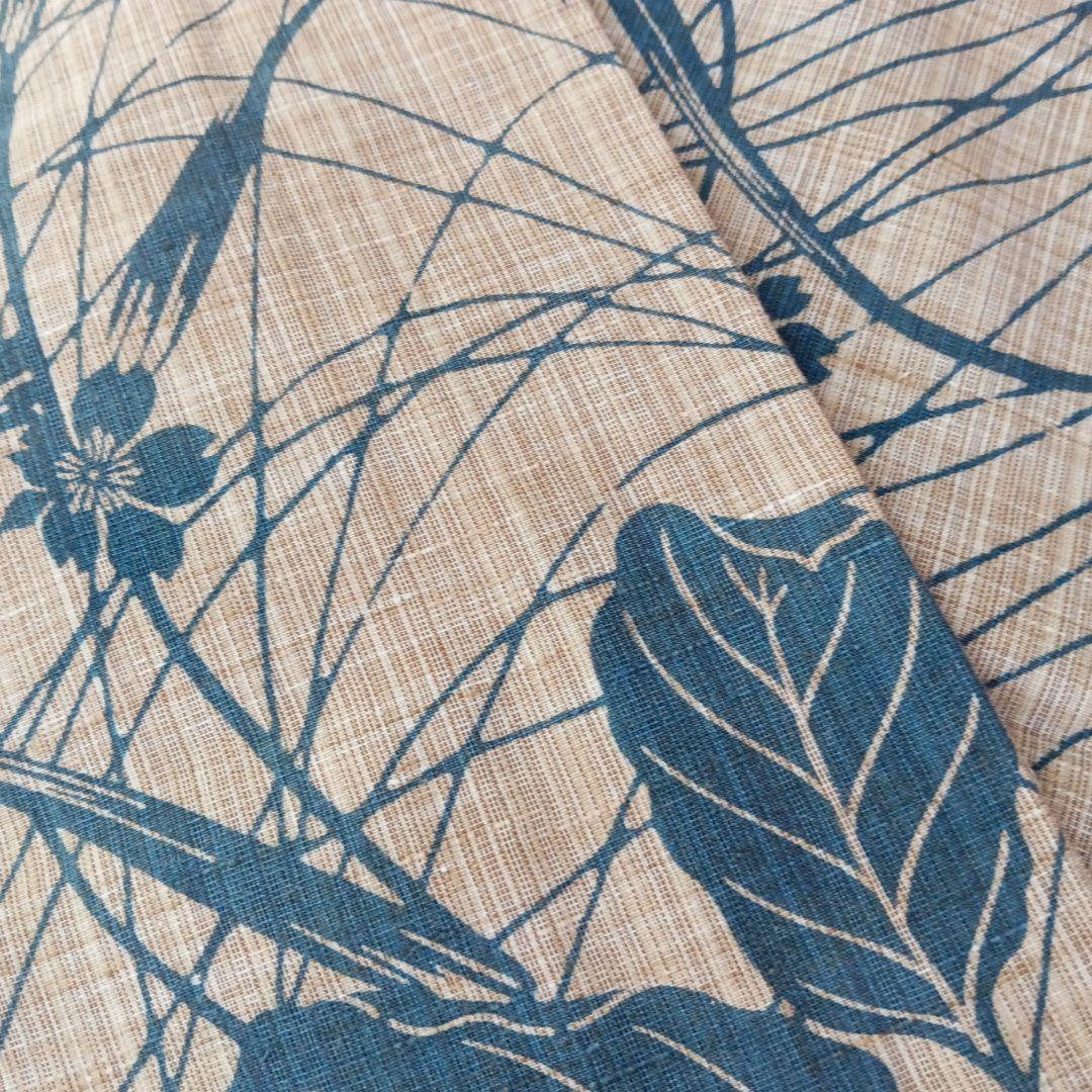 マ*ロ様 竺仙？　奥州小紋風　三越誂え　桜草模様　浴衣単品