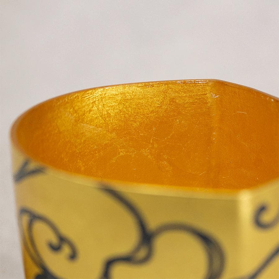 吉田華正 クリスタルガラス 光琳蒔絵 茶器 共箱 共布 栞 漆芸作家