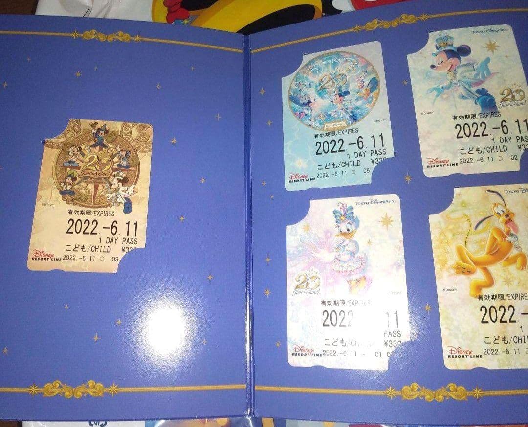 東京ディズニーシー20周年記念　リゾートラインフリーきっぷ　コンプリートセット
