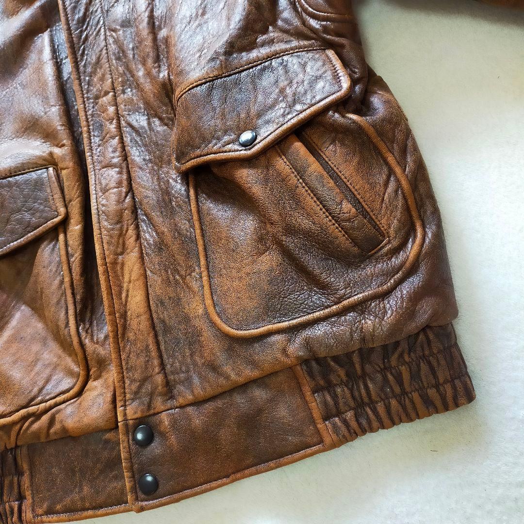 80S 90S　G-1タイプ　L　レザージャケット　フライトジャケット