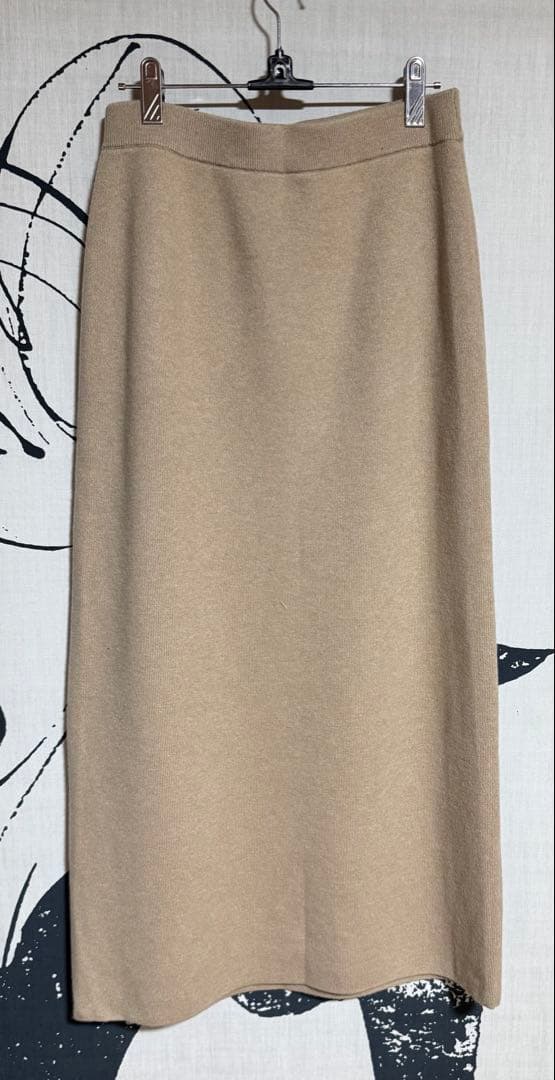 ebure エブール ソフトスムースニット スカート ベージュ