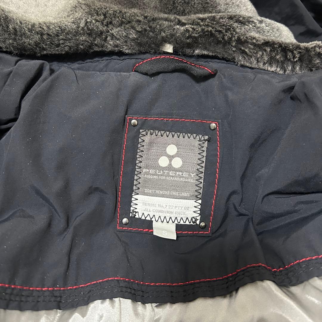 ピューテリー　PEUTEREY ブルゾン　ジャンパー　中綿　フード　ブラック　S