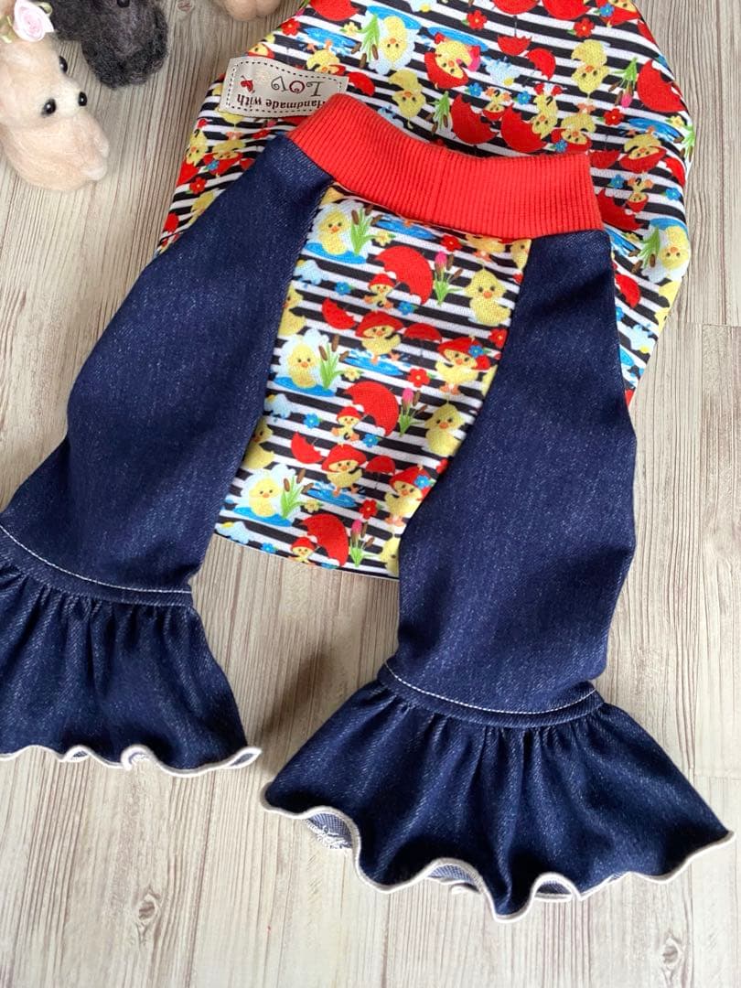 犬服 ラグラン(Ｌ) ꒡̈⃝Lily꒡̈⃝ハンドメイド