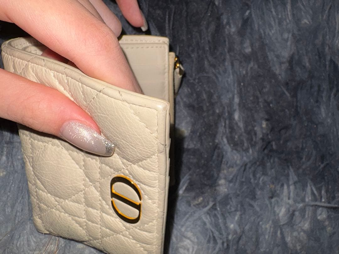 Dior Caro Dahlia ウォレット カナージュ カーフスキン