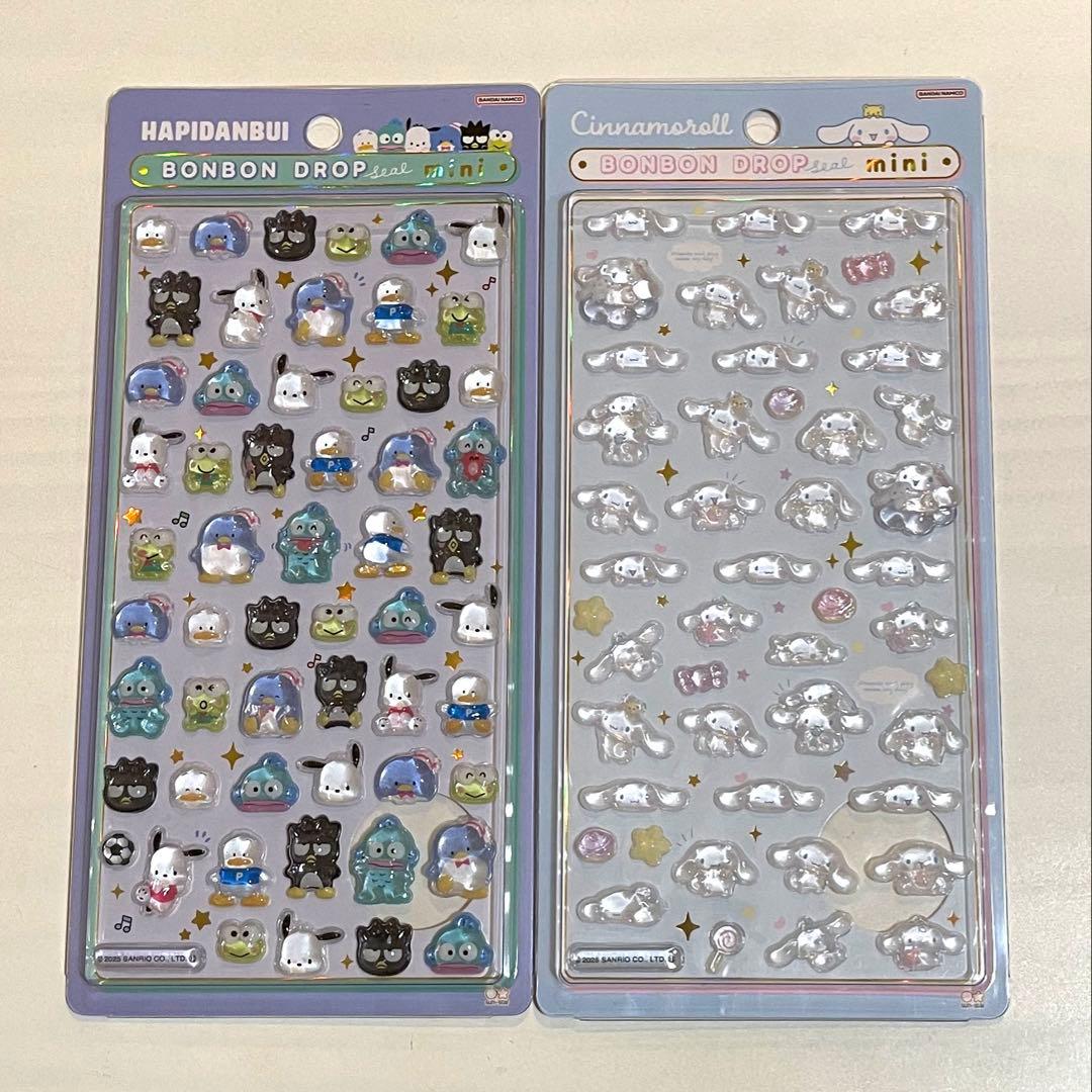 【新品・正規品】ボンボンドロップシールミニ サンリオ ８種セット