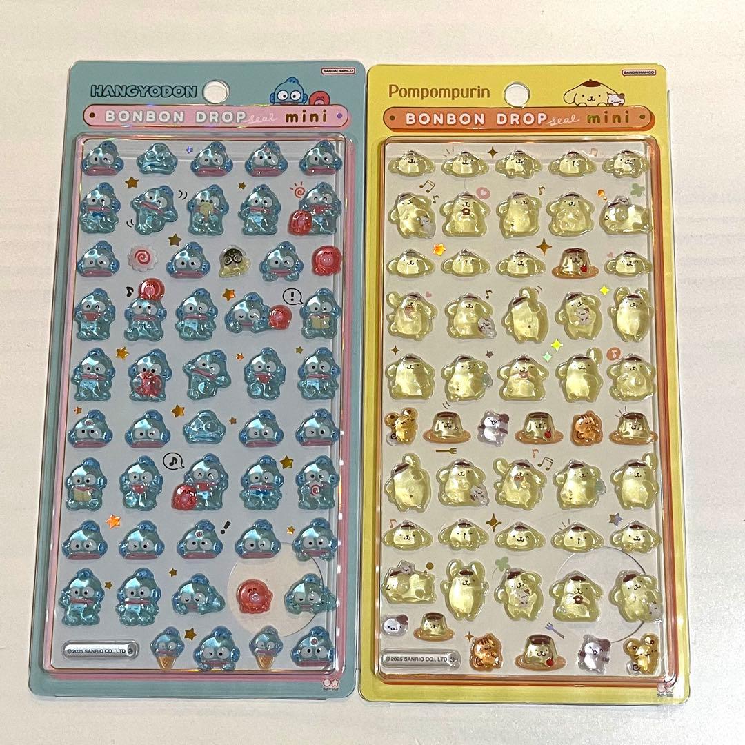 【新品・正規品】ボンボンドロップシールミニ サンリオ ８種セット