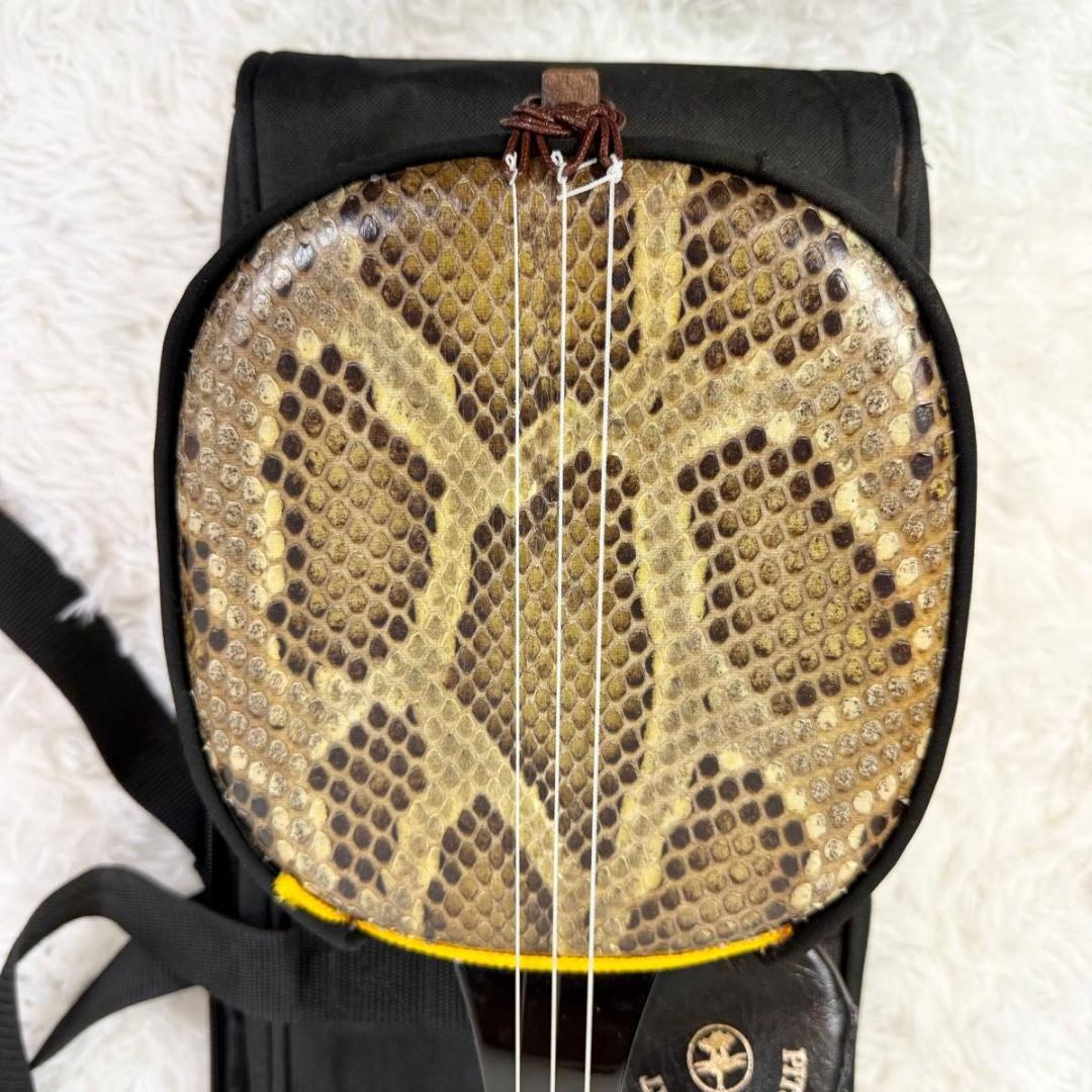 【強化張り】三線 本皮 本革 蛇皮 蛇革 沖縄 三味線 琉球 17-2