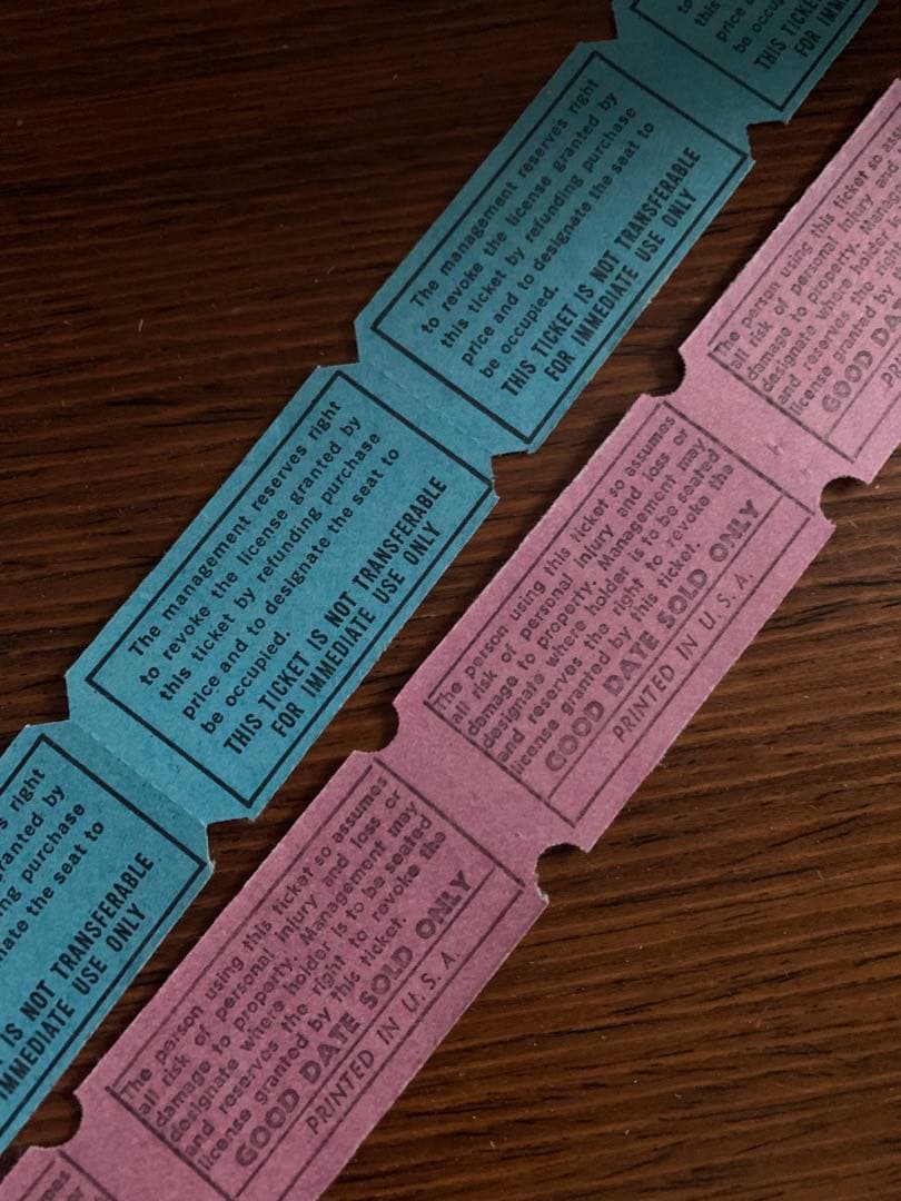 海外紙物　シアター&シネマ　チケット　2種　各500枚　お得　合計1000枚