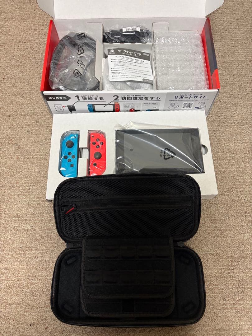 Nintendo Switch バッテリー強化版本体 一式　SDカード、ケース付