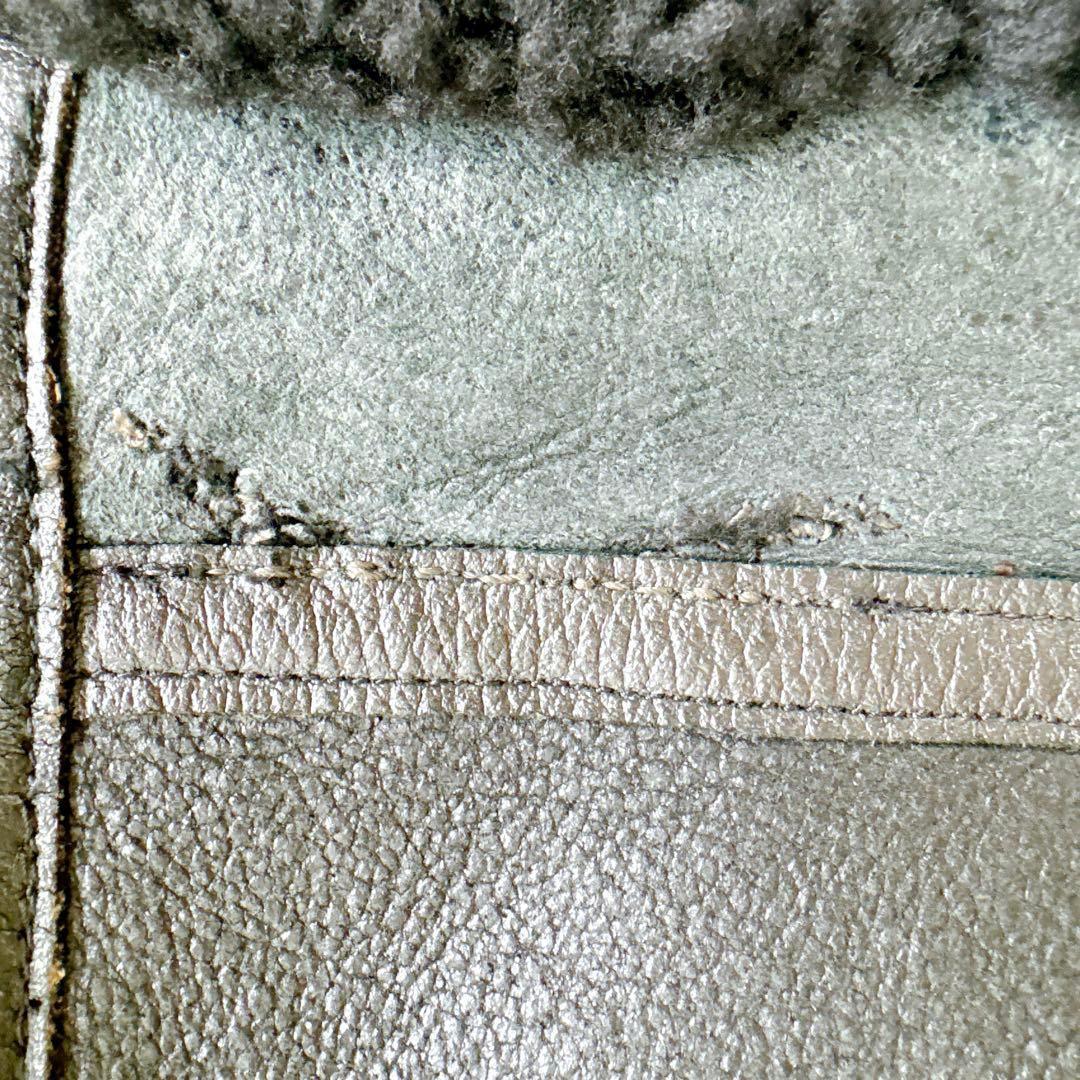 AVIREX B-3 フライトジャケット レザージャケット ムートン　黒　40