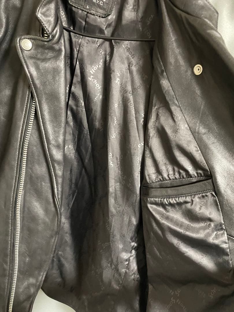 schott アタッチメント　セミダブル　ライダースジャケット　メンズLサイズ
