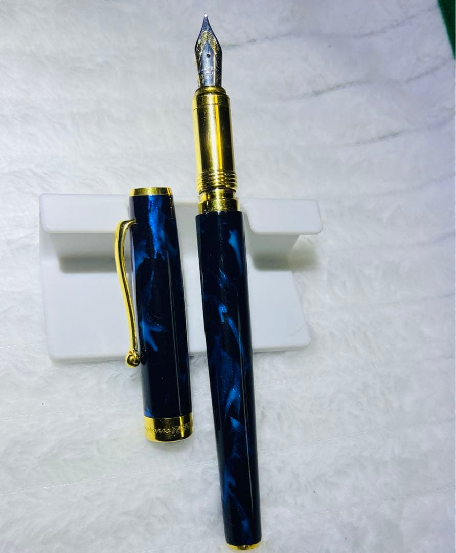 [美品] Montegrappa モンテグラッパ 万年筆 ダークブルー