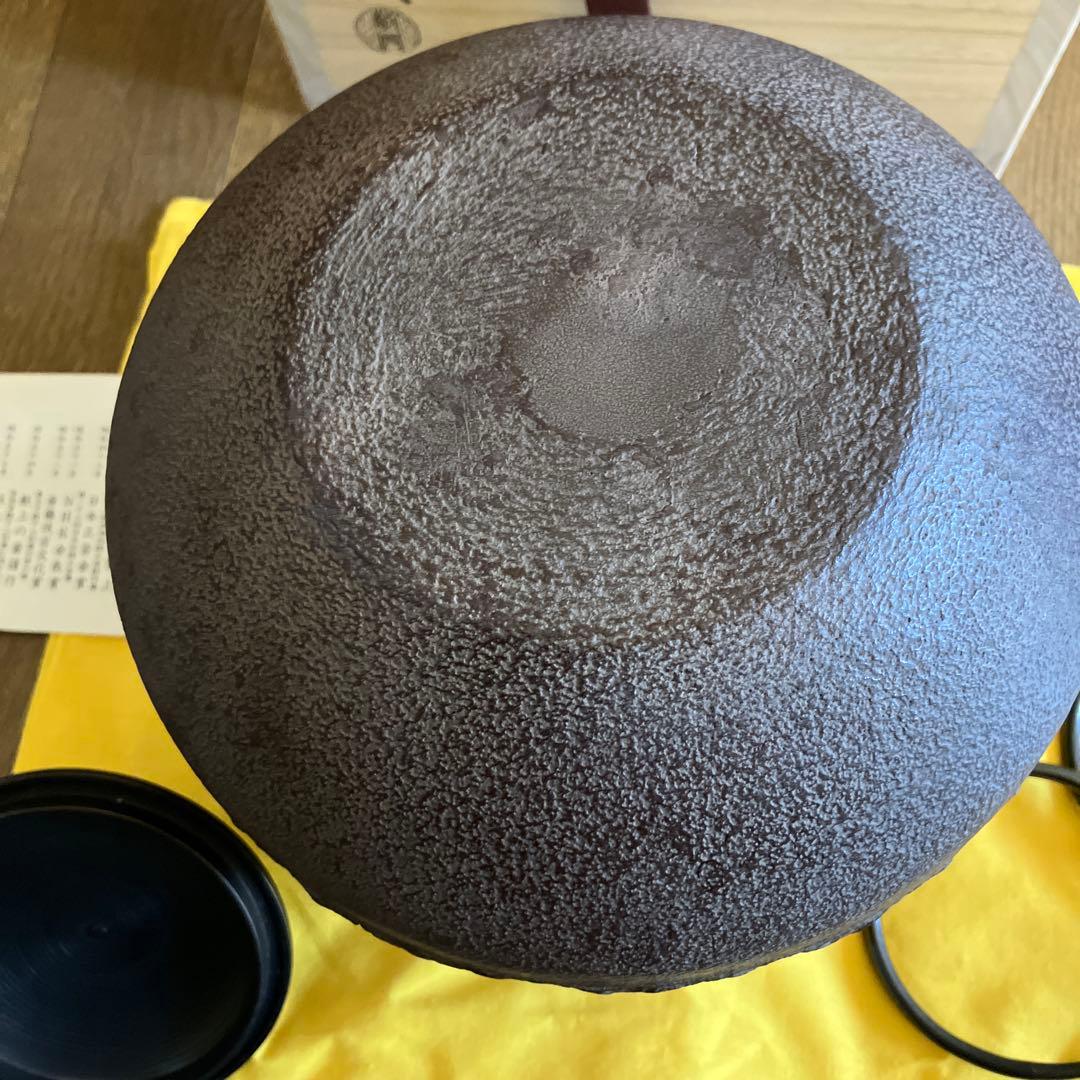 阿弥陀堂釜　高橋敬典 利休好 共布共箱 茶道具 鉄釜