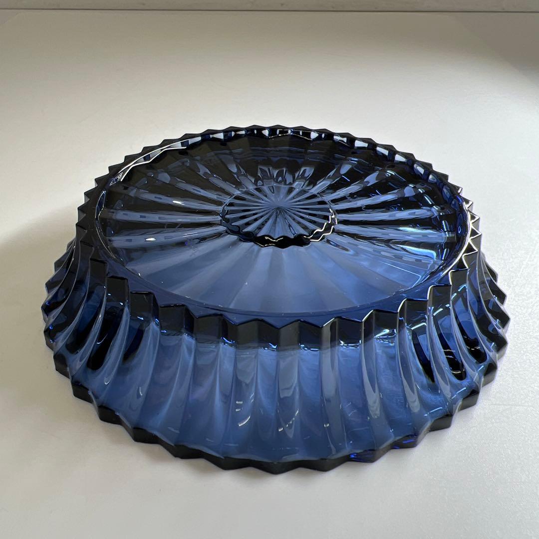 バカラ　ミルニュイ　ミッドナイトブループレート　幅13㎝　東Y7-0530⭐︎1F