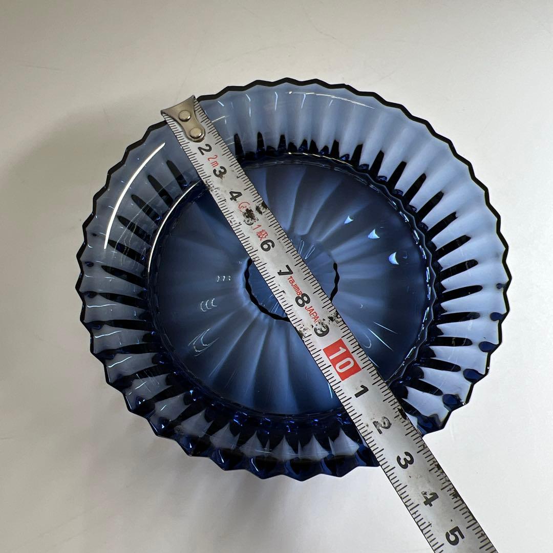 バカラ　ミルニュイ　ミッドナイトブループレート　幅13㎝　東Y7-0530⭐︎1F