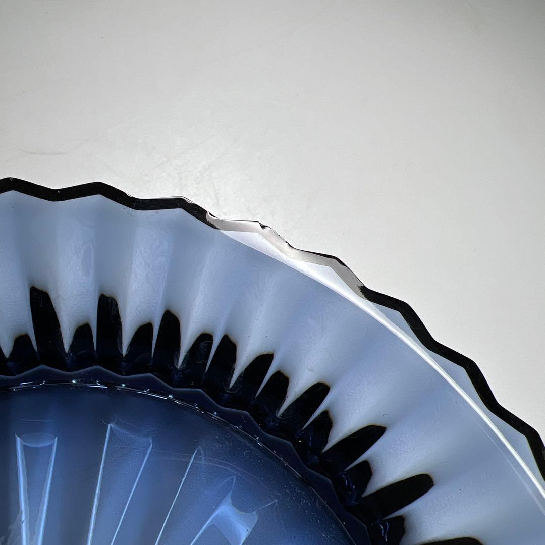 バカラ　ミルニュイ　ミッドナイトブループレート　幅13㎝　東Y7-0530⭐︎1F